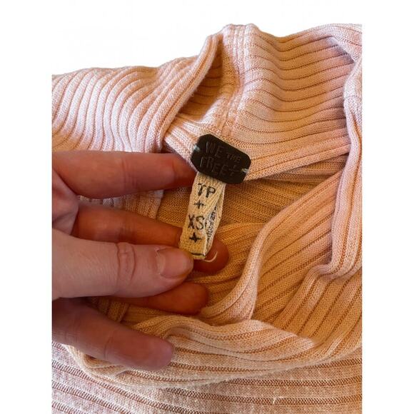 We the Free Free People Lover Ribbed Split Back Thermal Mock Neck Top Size XS - Picture 7 of 7